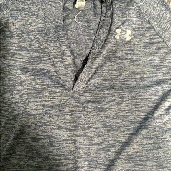 Under Armour Gray Fitted Hoodie Polo Sweatshirt - Picture 4 of 5